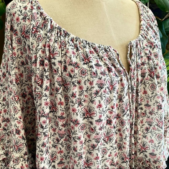 Denim & Supply Rl Boho Peasant Ruffle Top - Picture 12 of 15